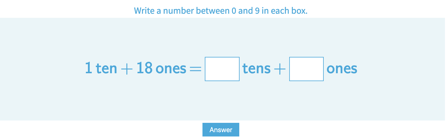 Regrouping Tens and Ones I